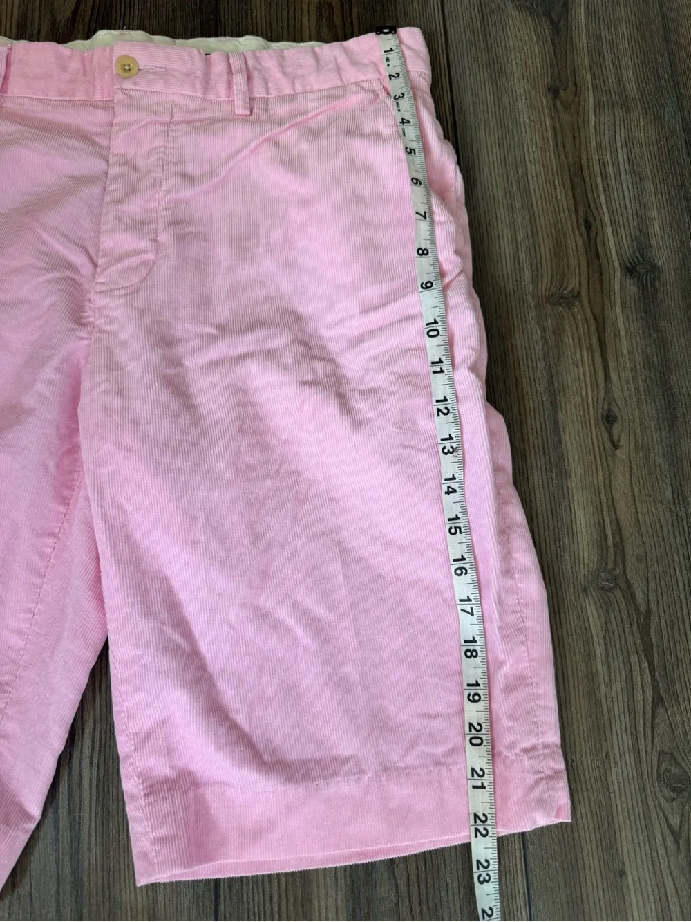Ralph Lauren Men’s Light Pink Flat-Front Corduroy Shorts
